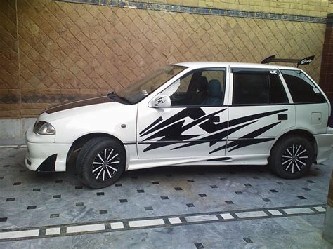 Modified cars in Pakistan: Suzuki Cultus Modified white