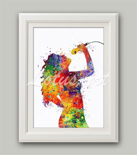 Girl Singing Watercolor Print Woman Singer Girls Room Decor Wall Decor ...