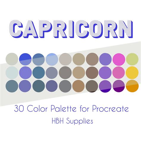 Capricorn Procreate Palette Procreate Color Palette - Etsy | Zodiac ...