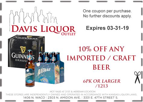 Current Coupons - Davis Liquor