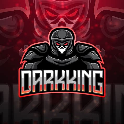 Premium Vector | Dark king esport mascot logo design