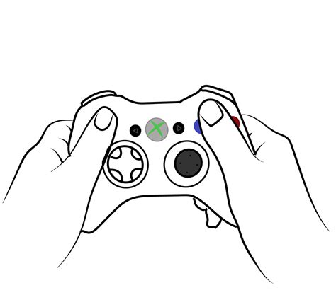 Xbox Controller Drawing Coloring Game Line Remote Template Sketch Ps4 ...