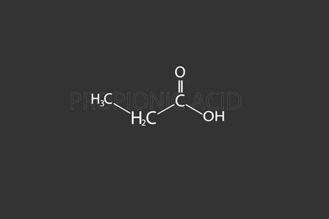 Propionic acid molecular skeletal chemical formula 36465233 Vector Art at Vecteezy