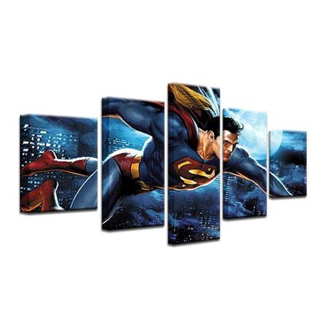 Superman 04- Dc 5 Panel Canvas Art Wall Decor – Canvas Storm