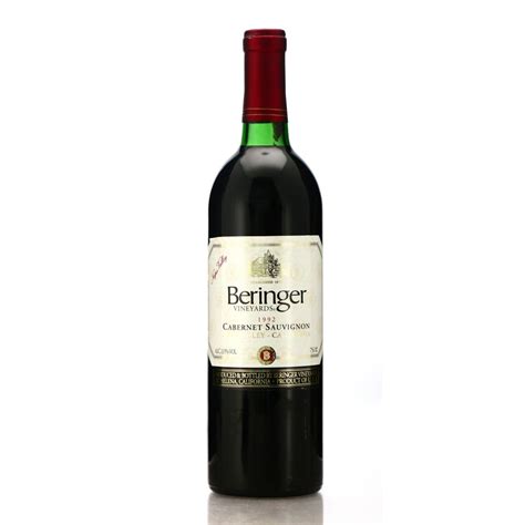 Beringer Cabernet Sauvignon 1992 Napa | Wine Auctioneer