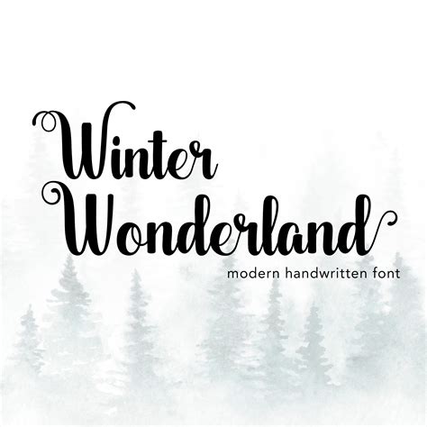 Handwriting Font download Winter Wonderland // OTF | Etsy