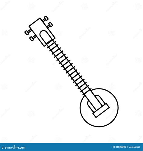 Sitar Indian Music Instrument Stock Vector - Illustration of folk ...