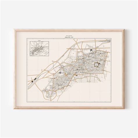 ANCIENT PESHAWAR MAP Map of Peshawar Historical Pakistan - Etsy