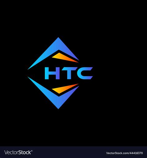 Htc abstract technology logo design on black Vector Image