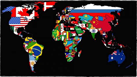 Countries Of The World With Flags Map