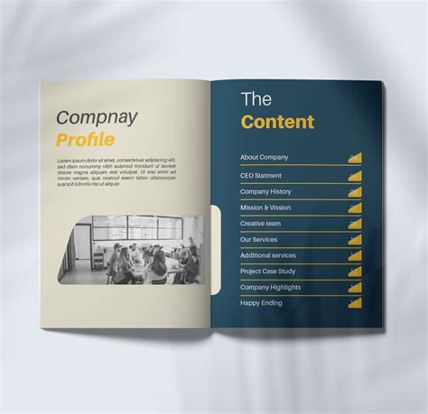 Modern company profile design on Behance