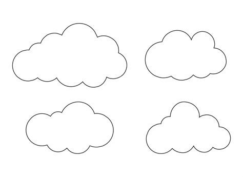 6 Best Images of Free Printable Cloud Template - Large Cloud Coloring ...