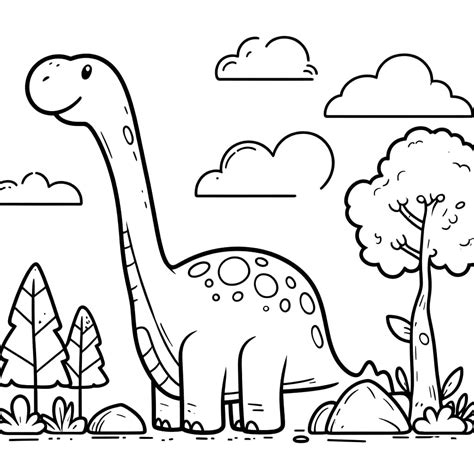 Brontosaurus Free Printable coloring page - Download, Print or Color Online for Free