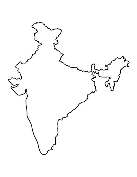 Blank India Map