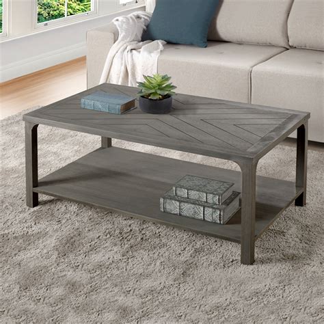 Modern Farmhouse Coffee Table - Gray - AF42CHVCTGY