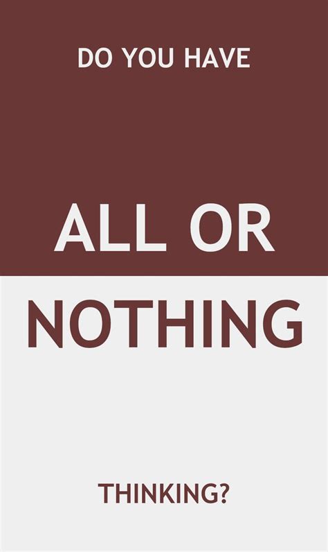 All or nothing thinking examples and how to stop it – Artofit