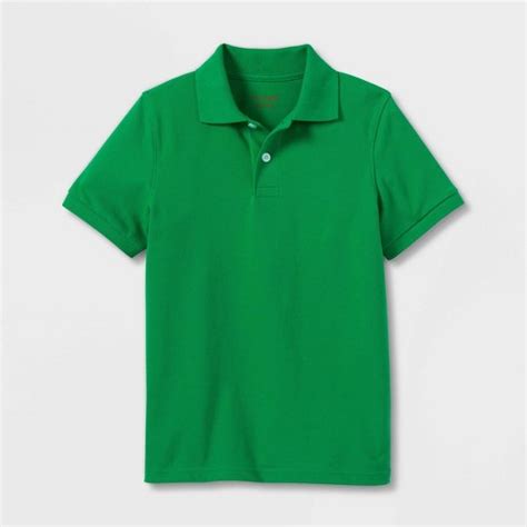 Boys' Short Sleeve Pique Uniform Polo Shirt - Cat & Jack™ Green Xl : Target