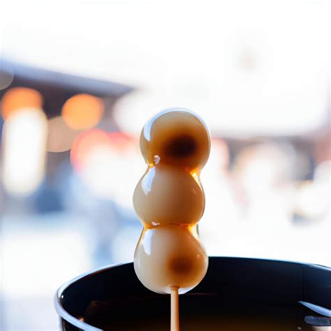 Premium Photo | Mitarashi Dango Rice Balls in Syrup