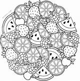 Summer Fruit Coloring Pages sketch template