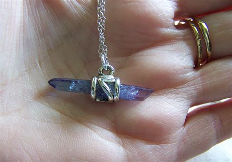 Indigo Aura Raw Quartz Crystal Pendant – My Mystic Gems