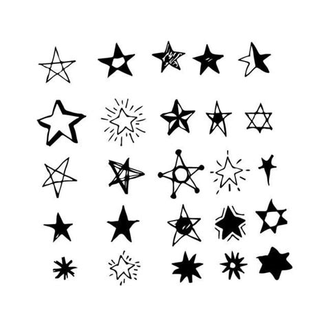 Hand Drawn Doodles Vector Art PNG, Hand Drawn Star Doodle, Asterisk ...