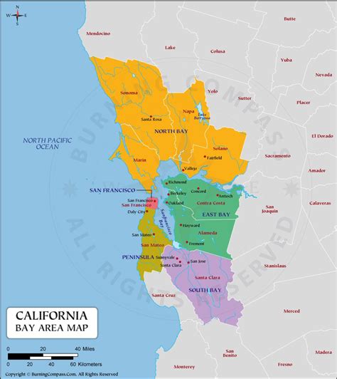 California Bay Area Map, California Bay Map, San Francisco Bay Area Map