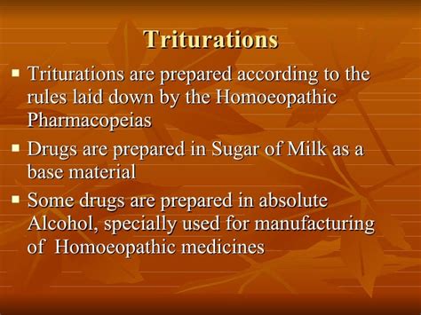 Homoeopathy : Use of Trituration