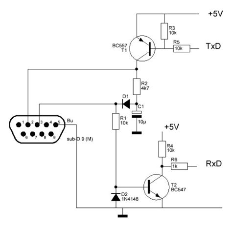 Converter RS232 to Arduino Circuit Diagram | Electronic Circuits Diagram