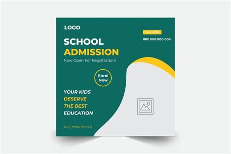 Download School education admission social media banner post template for free | Social media ...