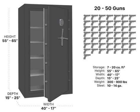 Gun Safe Size Charts – Determining Correct Gun Safe Size | Sportsman's Warehouse