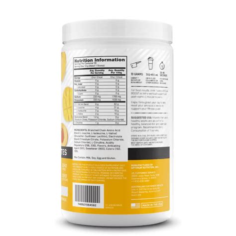 Optimum Nutrition BCAA Boost Mango Peach Wave 390g - Metabolic Performance