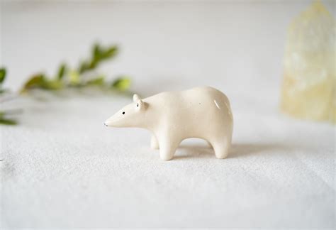 Handmade Ceramic Polar Bear Figurine - Etsy