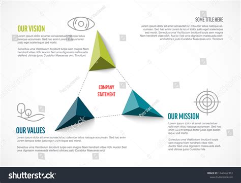 Vector Mission Vision Values Diagram Schema Stock Vector (Royalty Free ...