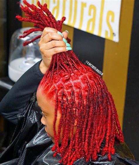 Red Dreadlocks, Beautiful Dreadlocks, Creative Hair Color, Cool Hair Color, Short Locs ...