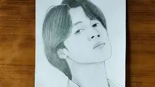 How to draw jimin from BTS || Jimin drawing tutorial || Pencil sketch ...