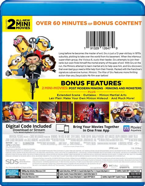 Minions: The Rise of Gru 4k Blu-ray, Blu-ray, & DVD Release Dates ...