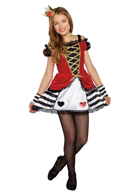 Queen of Heart Tween Girls Costume - Disney Costumes