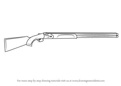 Learn How to Draw a Beretta DT11 Shotgun (Shotguns) Step by Step ...