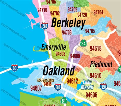 Alameda County Zip Code Map – Otto Maps