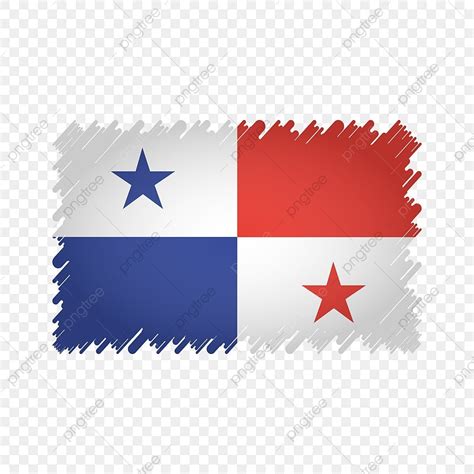 Panama Flag Vector PNG Images, Panama Flag Vector With Watercolor Brush Style, Panama, Flag, Png ...