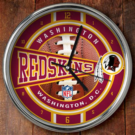 Washington Redskins NFL 12" Chrome Wall Clock