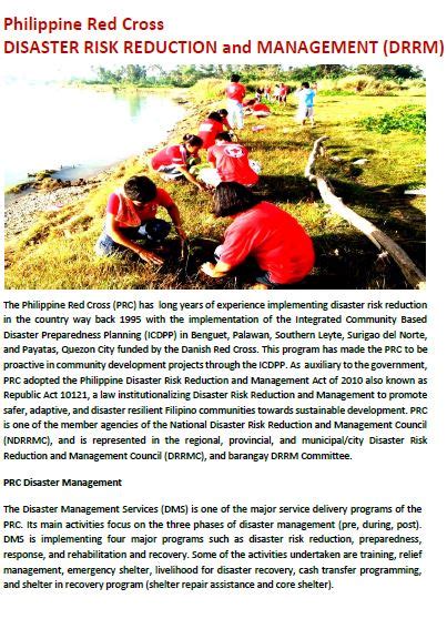 Disaster Risk Reduction and Management (DRRM) RC 143 | Resilience Library