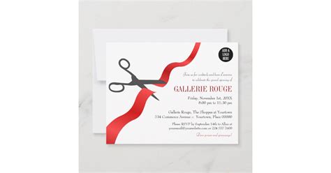 Simple Red Ribbon Cutting Grand Opening Invitation | Zazzle