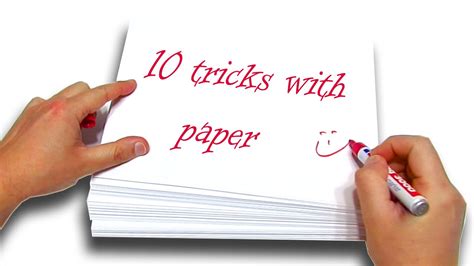 TOP 10+1 BEST Tricks With Paper - YouTube