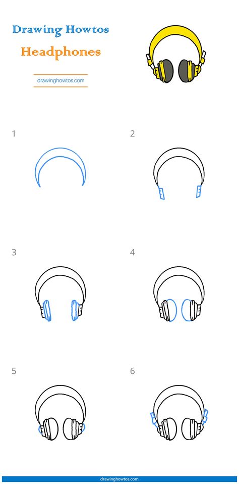 How to Draw Headphones - Step by Step Easy Drawing Guides - Drawing Howtos