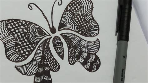 Doodle art/butterfly doodle art - YouTube