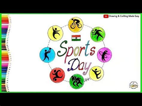 National sports day drawing easy | Sports day drawing | National sports day poster drawing ...