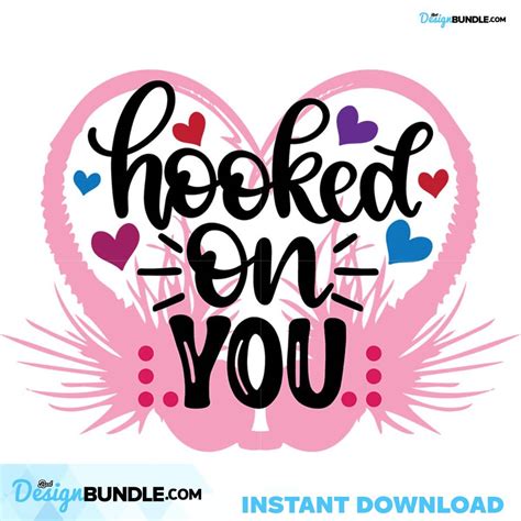 Hooked On You Svg, Valentine Svg, Hooked Svg, Pink Svg, Color Svg » BestDesignBundle