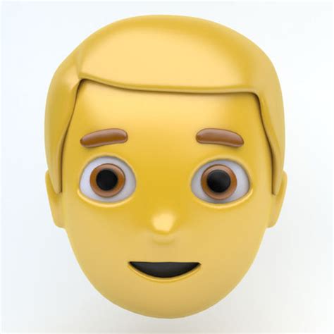 3D model MAN emoji face VR / AR / low-poly | CGTrader