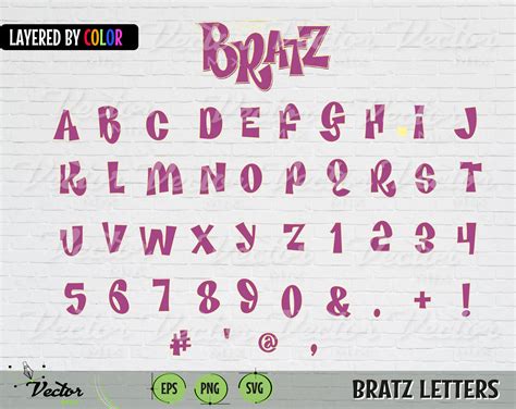 Super Bunddle Bratz Font, Bratz Letters Svg, Files For Cricut Machine, Instant Download, Numbers ...